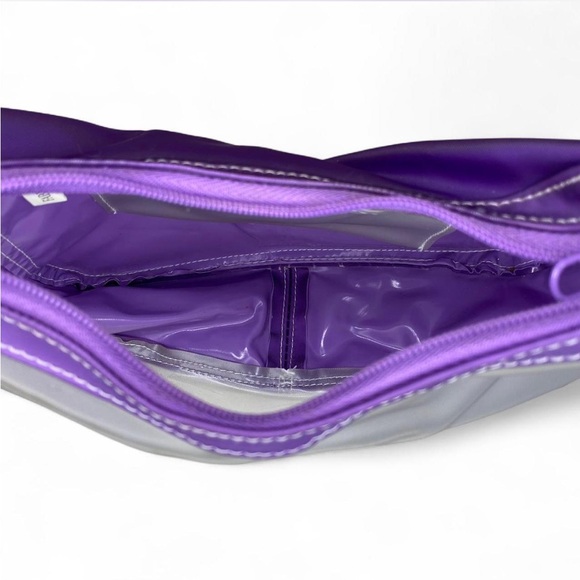 Y2K Purple Plastic Handbag with Opaque Clear Back - Picture 7 of 8
